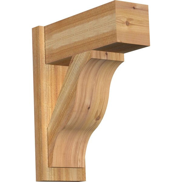 Ekena Millwork Funston Block Rough Sawn Outlooker, Western Red Cedar, 8"W x 20"D x 24"H OUT08X20X24FST05RWR - main